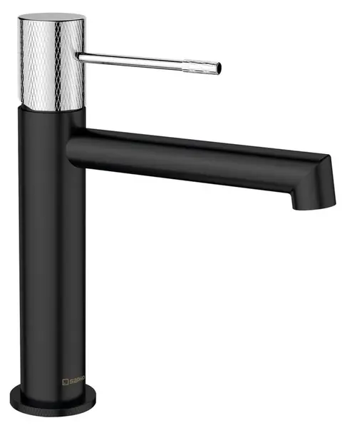 Sapho Solaris - Umývadlová batéria, matná čierna/chróm WD002BC