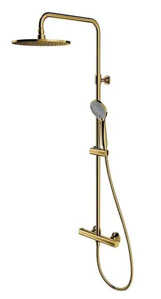 OMNIRES Y - Sprchový set s termostatom, priemer 25 cm, 5 prúdov, zlatá Y1244LUXLGL