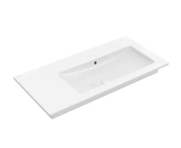 Villeroy & Boch Venticello - Umývadlo nábytkové 100x50 cm, s prepadom, bez otvoru na batériu, alpská biela 4134R301