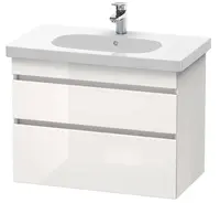 Duravit DuraStyle - Umývadlová skrinka 61x80x45 cm, 2 zásuvky, lesklá biela DS648402222