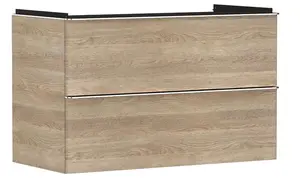 Hansgrohe Xelu Q - Umývadlová skrinka, 63x98x50 cm, 2 zásuvky, prírodný dub/chróm 54033000