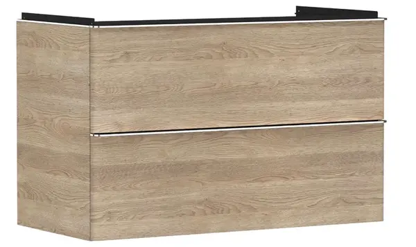 Hansgrohe Xelu Q - Umývadlová skrinka, 63x98x50 cm, 2 zásuvky, prírodný dub/chróm 54033000