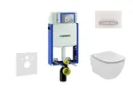 Geberit Kombifix - Modul pro závěsné WC s tlačítkem Sigma50, alpská bílá + Ideal Standard Tesi - WC a sedátko 110.302.00.5 NF8