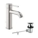Grohe Essence - Páková umývadlová batéria s výpusťou, supersteel 23589DC1