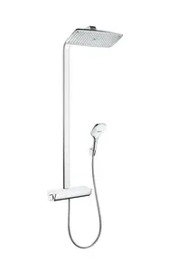 Hansgrohe Raindance Select E - Sprchový set Showerpipe 360 s termostatom, EcoSmart 9 l/min, biela/chróm 27286400