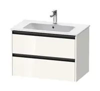 Duravit Ketho.2 - Umývadlová skrinka, 55x81x48 cm, 2 zásuvky, lesklá biela K25263022220000