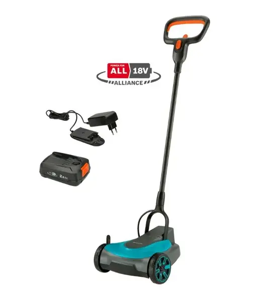 Gardena - 18V AKU sekačka na trávu HandyMower 22/18V P4A, záběr 22 cm, 1x aku Li-Ion 2,5 Ah, nabíječka 14620-20