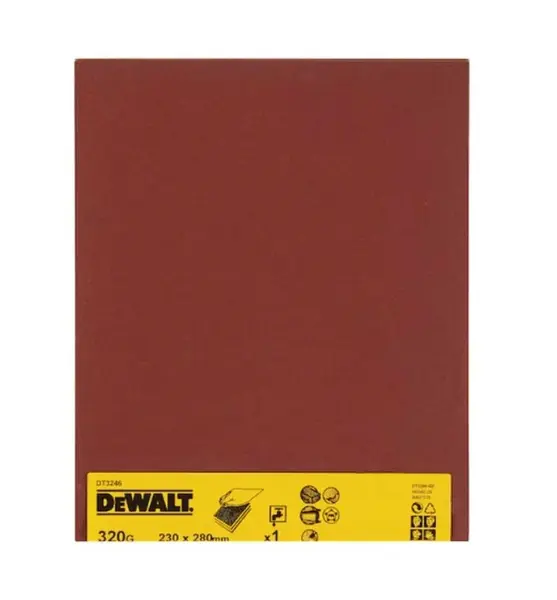 DeWALT Príslušenstvo - Brúsny papier, vodeodolný, P320, 230x280 mm DT3246