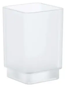 Grohe Selection Cube - Sklenička, daVinci saténová bílá 40783000
