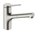 Hansgrohe Zesis M33 - Drezová batéria 150, s výsuvnou spŕškou, vzhľad nerezový 74800800