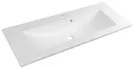 Sapho Yukon - Umývadlo, 120x45 cm, s prepadom, s 1 otvorom na batériu, biela YU121