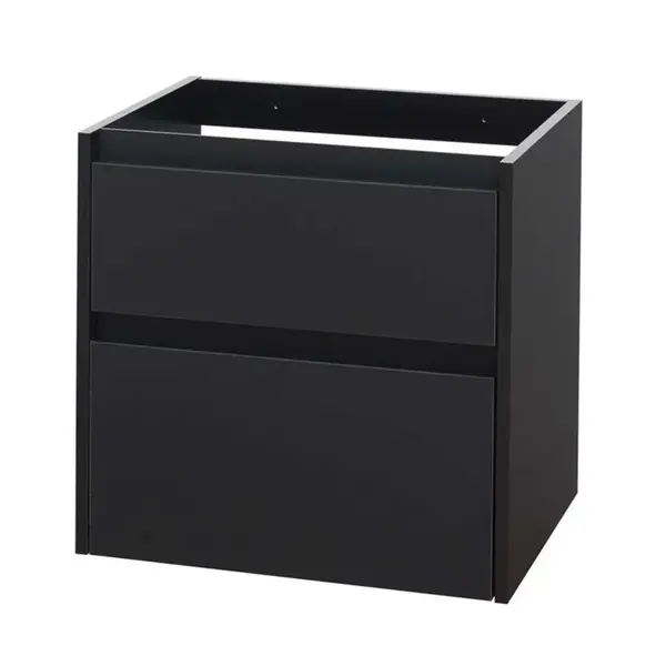 Mereo Opto - Umývadlová skrinka, 61x58x46 cm, 2 zásuvky, čierna CN940S