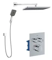 kielle Arkas I - Sprchový set s termostatickou batériou pod omietku, na 2 spotrebiče, s príslušenstvom a telesom, chróm 20611SPT20