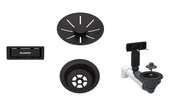 Blanco Príslušenstvo - Odtoková súprava InFino, matná čierna 207422