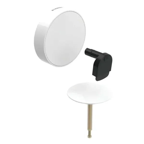 Geberit Príslušenstvo - Súprava na kompletizáciu vaňovej súpravy, s otočným ovládaním a prívodom d52, alpská biela 150.481.11.1