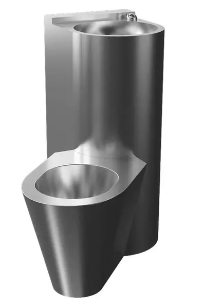 Sanela Nerezová WC - WC s umyvadlem do rohu, WC na zemi vlevo SLWN 18LP