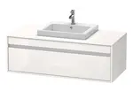 Duravit Ketho - Umyvadlová skříňka 43x120x55 cm, 1 zásuvka, lesklá bílá KT679602222