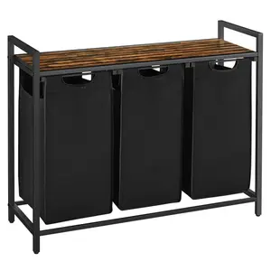 MID.YOU KOŠ NA PRÁDLO, hnědá, černá