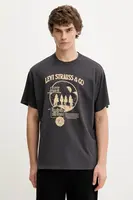 Bavlněné tričko Levi's pánské, šedá barva, 87373