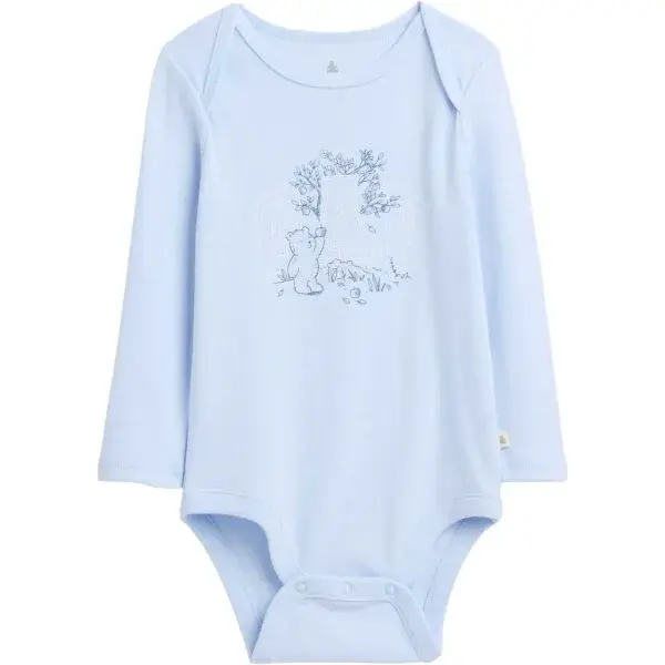 GAP V-LS LOGO BODYSUIT Dětské body, světle modrá, velikost