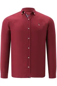 G974 DEWBERRY MEN'S SHIRT-BURGUNDY