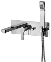 Paffoni West - Vanová baterie pod omítku s příslušenstvím a tělesem, chrom WS001CR