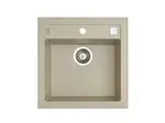 Alveus Formic - Granitový dřez 52x51 cm, s ovládáním odtoku, pebble 1103763