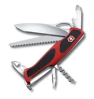 VICTORINOX - Velký kapesní nůž Ranger 79 M Grip, 12 funkcí, červená 0.9563.MC