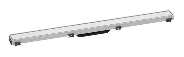 Hansgrohe RainDrain Match - Sprchový žlab s nerezovým roštem 900, s výškově stavitelným rámem, matná bílá 56040700