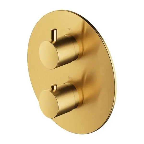 OMNIRES Y - Termostatická baterie pod omítku, pro 2 spotřebiče, kartáčované zlato Y1236ROGLB