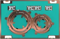 Geberit Sigma21 - Ovládací tlačítko pro 2 množství splachování, červené zlato/bez výplně 115.650.00.1