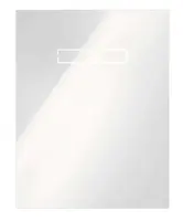 Tece TECElux - Horní skleněná deska s elektronickým ovládáním splachování, bílé sklo 9650002