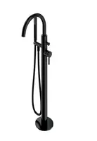 OMNIRES Y - Vanová baterie do podlahy, s tělesem, černá Y1233-SBL