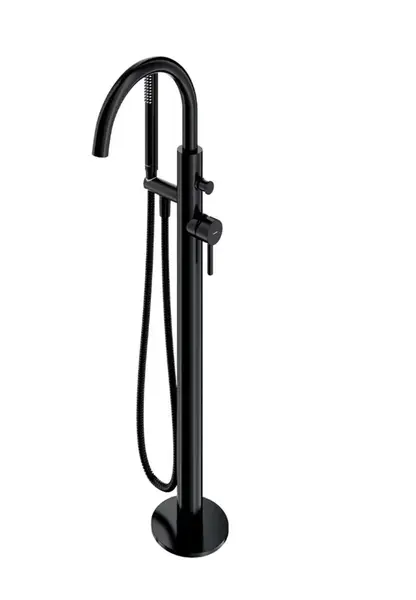 OMNIRES Y - Vanová baterie do podlahy, s tělesem, černá Y1233-SBL