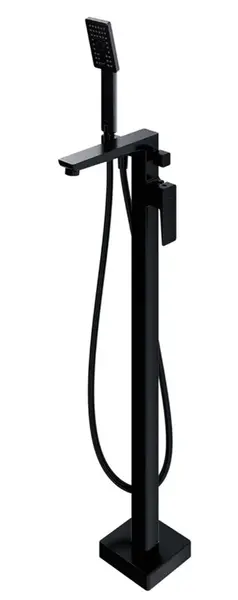 OMNIRES Parma - Vanová baterie do podlahy, s tělesem, matná černá PM7433BL