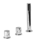 Sapho Baterie - Termostatická baterie GO, na okraj vany, 3-otvorová instalace, chrom TH102