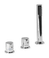 Sapho Baterie - Termostatická baterie GO, na okraj vany, 3-otvorová instalace, chrom TH102