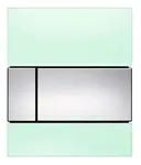 Tece TECEsquare - Ovládání splachování pisoáru, zelené sklo/lesklý chrom 9242805