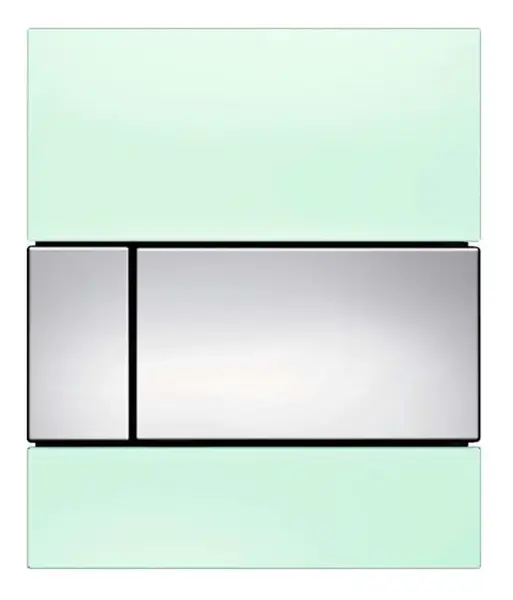 Tece TECEsquare - Ovládání splachování pisoáru, zelené sklo/lesklý chrom 9242805