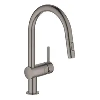 Grohe Minta - Dřezová baterie s výsuvnou sprškou, kartáčovaný Hard Graphite 32321AL2