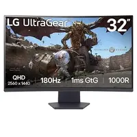 32"- Zakřivený herní monitor UltraGear™ 1000R - QHD, 1 ms (GtG)- 180 Hz 32GS60QC-B