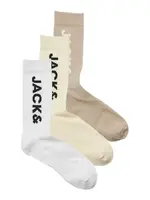 JACK & JONES Ponožky 'JACHARLEY'  tmavošedá / svetlosivá / čierna / biela