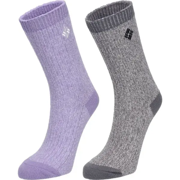 Columbia 2PP SUPER SOFT MICRO POLY MARL RIB CREW Dámské ponožky, fialová, velikost