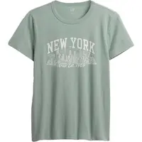 GAP V-FRCH SS FAV CREW GRAPHIC Dámské tričko, světle zelená, velikost