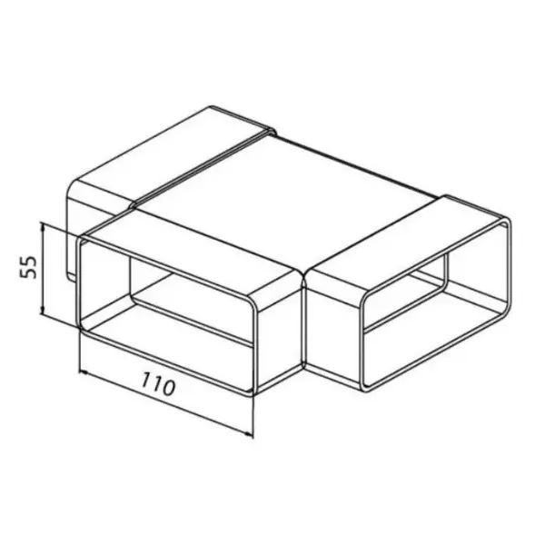 Tvarovka plochá T CTP, 3 x 110 x 55 mm 0614