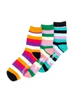 Meatfly ponožky Light Small Stripes socks Triple Pack | Mnohobarevná | Velikost M/L