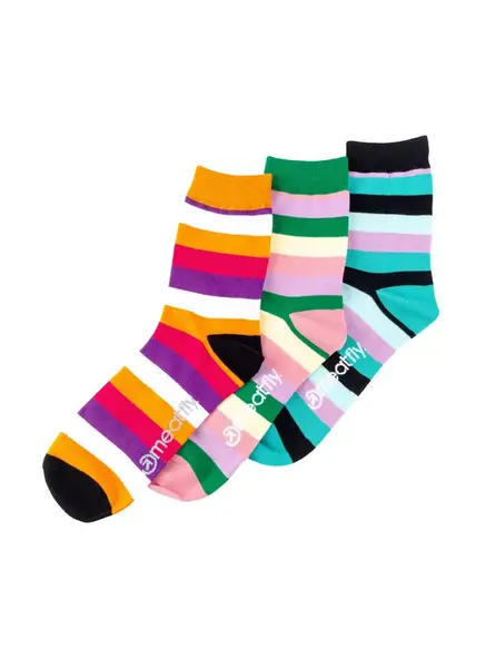 Meatfly ponožky Light Small Stripes socks Triple Pack | Mnohobarevná | Velikost M/L