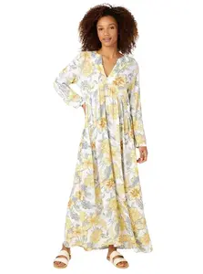 Rip curl dámské šaty Always Summer Kaftan White | Bílá | Velikost S