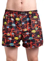 Meatfly pánské boxerky Agostino Double Pack Red/Black Comics | Červená | Velikost S