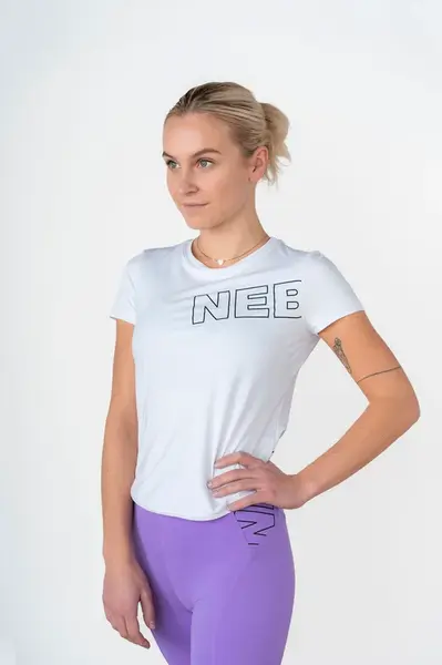 Nebbia FIT Activewear funkční tričko s krátkým rukávem 440 , bílá, S